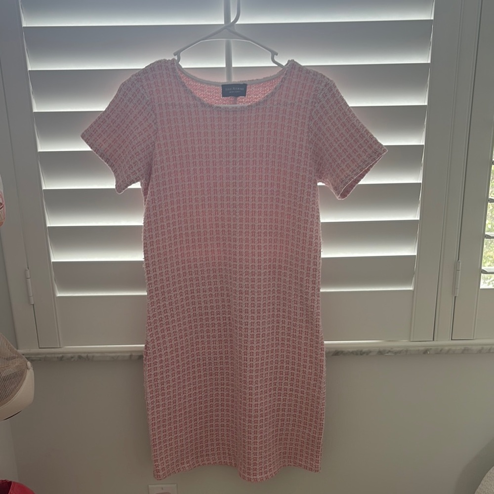 Ann Taylor Pink and White Sheath Mini Dress
